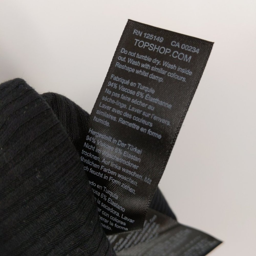 3 for $15 Topshop Black Ribbed Tube Top - Picture 5 of 5